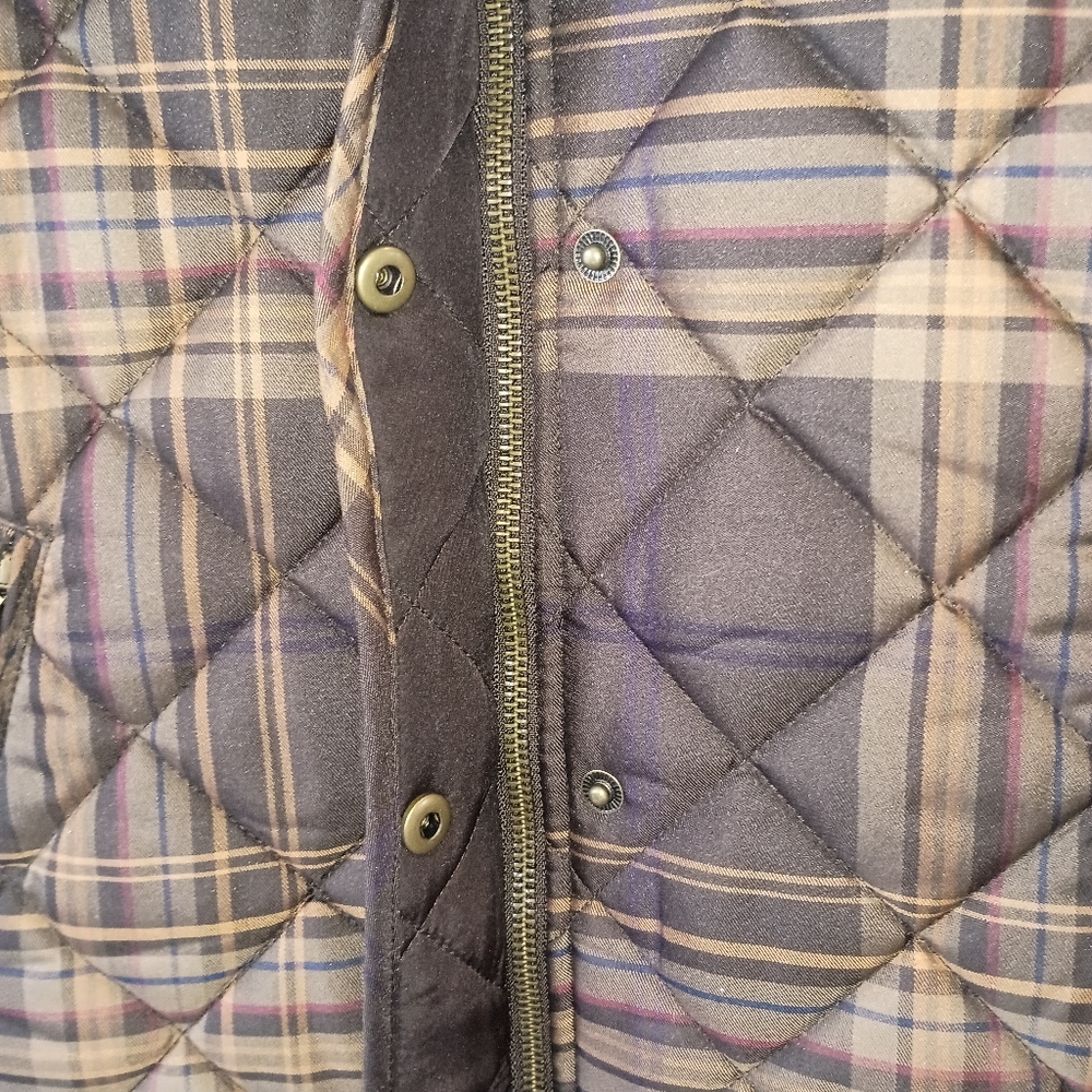 Lauren Quilted Plaid Vest Ladies L - Picture 6 of 12
